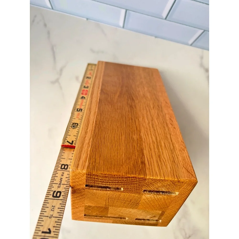 Cutco Oak Wood Knife Block 4 Slot Kitchen Cutlery‎ Storage Organizer Natural